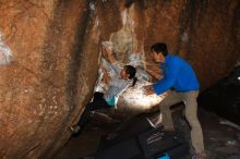 Bouldering in Hueco Tanks on 03/19/2016 with Blue Lizard Climbing and Yoga

Filename: SRM_20160319_1012020.jpg
Aperture: f/8.0
Shutter Speed: 1/250
Body: Canon EOS 20D
Lens: Canon EF 16-35mm f/2.8 L