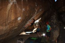 Bouldering in Hueco Tanks on 03/26/2016 with Blue Lizard Climbing and Yoga

Filename: SRM_20160326_1227090.jpg
Aperture: f/8.0
Shutter Speed: 1/250
Body: Canon EOS 20D
Lens: Canon EF 16-35mm f/2.8 L