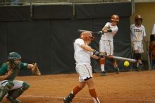 #4, MicKayla Padilla, bats against the Mean Green.  The Lady Longhorns beat the University of North Texas 5-0 in the first game of the double header Wednesday night.

Filename: SRM_20060308_210206_7.jpg
Aperture: f/2.8
Shutter Speed: 1/1600
Body: Canon EOS 20D
Lens: Canon EF 80-200mm f/2.8 L