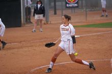 Cat Osterman pitching to the Mean Green.  The Lady Longhorns beat the University of North Texas 5-0 in the first game of the double header Wednesday night.

Filename: SRM_20060308_210531_0.jpg
Aperture: f/2.8
Shutter Speed: 1/1600
Body: Canon EOS 20D
Lens: Canon EF 80-200mm f/2.8 L