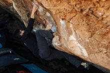 Bouldering in Hueco Tanks on 11/02/2018 with Blue Lizard Climbing and Yoga

Filename: SRM_20181102_1023130.jpg
Aperture: f/4.0
Shutter Speed: 1/160
Body: Canon EOS-1D Mark II
Lens: Canon EF 50mm f/1.8 II