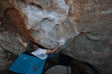 Bouldering in Hueco Tanks on 11/02/2018 with Blue Lizard Climbing and Yoga

Filename: SRM_20181102_1316180.jpg
Aperture: f/4.5
Shutter Speed: 1/640
Body: Canon EOS-1D Mark II
Lens: Canon EF 16-35mm f/2.8 L