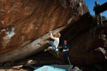 Bouldering in Hueco Tanks on 11/02/2018 with Blue Lizard Climbing and Yoga

Filename: SRM_20181102_1557460.jpg
Aperture: f/9.0
Shutter Speed: 1/250
Body: Canon EOS-1D Mark II
Lens: Canon EF 16-35mm f/2.8 L