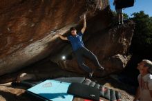 Bouldering in Hueco Tanks on 11/02/2018 with Blue Lizard Climbing and Yoga

Filename: SRM_20181102_1600210.jpg
Aperture: f/9.0
Shutter Speed: 1/250
Body: Canon EOS-1D Mark II
Lens: Canon EF 16-35mm f/2.8 L