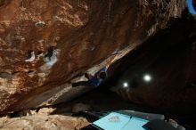 Bouldering in Hueco Tanks on 11/02/2018 with Blue Lizard Climbing and Yoga

Filename: SRM_20181102_1619290.jpg
Aperture: f/9.0
Shutter Speed: 1/250
Body: Canon EOS-1D Mark II
Lens: Canon EF 16-35mm f/2.8 L