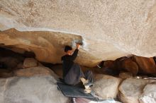 Bouldering in Hueco Tanks on 11/03/2018 with Blue Lizard Climbing and Yoga

Filename: SRM_20181103_0934481.jpg
Aperture: f/5.6
Shutter Speed: 1/500
Body: Canon EOS-1D Mark II
Lens: Canon EF 16-35mm f/2.8 L