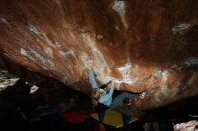 Bouldering in Hueco Tanks on 11/11/2018 with Blue Lizard Climbing and Yoga

Filename: SRM_20181111_1519540.jpg
Aperture: f/8.0
Shutter Speed: 1/250
Body: Canon EOS-1D Mark II
Lens: Canon EF 16-35mm f/2.8 L