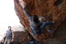 Bouldering in Hueco Tanks on 11/24/2018 with Blue Lizard Climbing and Yoga

Filename: SRM_20181124_1301290.jpg
Aperture: f/5.6
Shutter Speed: 1/250
Body: Canon EOS-1D Mark II
Lens: Canon EF 16-35mm f/2.8 L