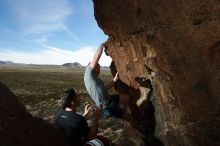 Bouldering in Hueco Tanks on 11/23/2018 with Blue Lizard Climbing and Yoga

Filename: SRM_20181123_1407540.jpg
Aperture: f/8.0
Shutter Speed: 1/250
Body: Canon EOS-1D Mark II
Lens: Canon EF 16-35mm f/2.8 L