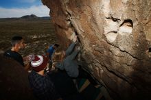 Bouldering in Hueco Tanks on 11/23/2018 with Blue Lizard Climbing and Yoga

Filename: SRM_20181123_1417130.jpg
Aperture: f/8.0
Shutter Speed: 1/250
Body: Canon EOS-1D Mark II
Lens: Canon EF 16-35mm f/2.8 L