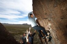 Bouldering in Hueco Tanks on 11/23/2018 with Blue Lizard Climbing and Yoga

Filename: SRM_20181123_1437310.jpg
Aperture: f/5.6
Shutter Speed: 1/250
Body: Canon EOS-1D Mark II
Lens: Canon EF 16-35mm f/2.8 L