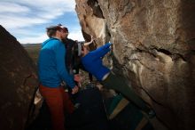 Bouldering in Hueco Tanks on 11/23/2018 with Blue Lizard Climbing and Yoga

Filename: SRM_20181123_1439090.jpg
Aperture: f/5.6
Shutter Speed: 1/250
Body: Canon EOS-1D Mark II
Lens: Canon EF 16-35mm f/2.8 L