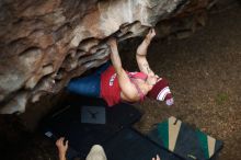 Bouldering in Hueco Tanks on 11/23/2018 with Blue Lizard Climbing and Yoga

Filename: SRM_20181123_1549150.jpg
Aperture: f/1.8
Shutter Speed: 1/160
Body: Canon EOS-1D Mark II
Lens: Canon EF 50mm f/1.8 II