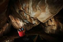 Bouldering in Hueco Tanks on 11/23/2018 with Blue Lizard Climbing and Yoga

Filename: SRM_20181123_1719580.jpg
Aperture: f/8.0
Shutter Speed: 1/250
Body: Canon EOS-1D Mark II
Lens: Canon EF 16-35mm f/2.8 L