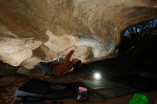 Bouldering in Hueco Tanks on 12/01/2018 with Blue Lizard Climbing and Yoga

Filename: SRM_20181201_1117540.jpg
Aperture: f/8.0
Shutter Speed: 1/250
Body: Canon EOS-1D Mark II
Lens: Canon EF 16-35mm f/2.8 L