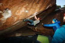 Bouldering in Hueco Tanks on 12/01/2018 with Blue Lizard Climbing and Yoga

Filename: SRM_20181201_1211450.jpg
Aperture: f/8.0
Shutter Speed: 1/250
Body: Canon EOS-1D Mark II
Lens: Canon EF 16-35mm f/2.8 L