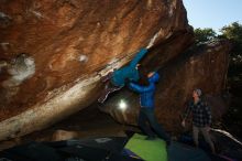 Bouldering in Hueco Tanks on 12/01/2018 with Blue Lizard Climbing and Yoga

Filename: SRM_20181201_1214470.jpg
Aperture: f/8.0
Shutter Speed: 1/250
Body: Canon EOS-1D Mark II
Lens: Canon EF 16-35mm f/2.8 L