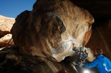 Bouldering in Hueco Tanks on 12/01/2018 with Blue Lizard Climbing and Yoga

Filename: SRM_20181201_1526560.jpg
Aperture: f/8.0
Shutter Speed: 1/250
Body: Canon EOS-1D Mark II
Lens: Canon EF 16-35mm f/2.8 L