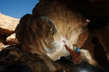 Bouldering in Hueco Tanks on 12/01/2018 with Blue Lizard Climbing and Yoga

Filename: SRM_20181201_1528500.jpg
Aperture: f/8.0
Shutter Speed: 1/250
Body: Canon EOS-1D Mark II
Lens: Canon EF 16-35mm f/2.8 L