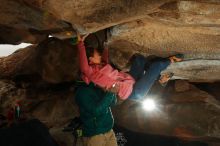 Bouldering in Hueco Tanks on 12/08/2018 with Blue Lizard Climbing and Yoga

Filename: SRM_20181208_1333000.jpg
Aperture: f/8.0
Shutter Speed: 1/200
Body: Canon EOS-1D Mark II
Lens: Canon EF 16-35mm f/2.8 L