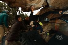 Bouldering in Hueco Tanks on 12/08/2018 with Blue Lizard Climbing and Yoga

Filename: SRM_20181208_1335010.jpg
Aperture: f/8.0
Shutter Speed: 1/200
Body: Canon EOS-1D Mark II
Lens: Canon EF 16-35mm f/2.8 L