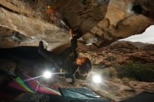 Bouldering in Hueco Tanks on 12/08/2018 with Blue Lizard Climbing and Yoga

Filename: SRM_20181208_1344290.jpg
Aperture: f/8.0
Shutter Speed: 1/250
Body: Canon EOS-1D Mark II
Lens: Canon EF 16-35mm f/2.8 L