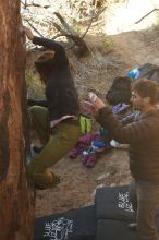 Bouldering in Hueco Tanks on 12/14/2018 with Blue Lizard Climbing and Yoga

Filename: SRM_20181214_1124480.jpg
Aperture: f/5.6
Shutter Speed: 1/250
Body: Canon EOS-1D Mark II
Lens: Canon EF 50mm f/1.8 II