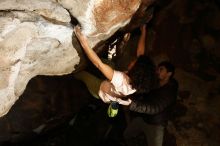 Bouldering in Hueco Tanks on 12/14/2018 with Blue Lizard Climbing and Yoga

Filename: SRM_20181214_1344510.jpg
Aperture: f/5.6
Shutter Speed: 1/250
Body: Canon EOS-1D Mark II
Lens: Canon EF 16-35mm f/2.8 L