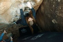 Bouldering in Hueco Tanks on 12/22/2018 with Blue Lizard Climbing and Yoga

Filename: SRM_20181222_1757080.jpg
Aperture: f/4.0
Shutter Speed: 1/160
Body: Canon EOS-1D Mark II
Lens: Canon EF 16-35mm f/2.8 L