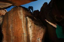 Bouldering in Hueco Tanks on 12/24/2018 with Blue Lizard Climbing and Yoga

Filename: SRM_20181224_1620500.jpg
Aperture: f/8.0
Shutter Speed: 1/250
Body: Canon EOS-1D Mark II
Lens: Canon EF 16-35mm f/2.8 L