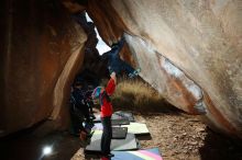 Bouldering in Hueco Tanks on 01/01/2019 with Blue Lizard Climbing and Yoga

Filename: SRM_20190101_1211110.jpg
Aperture: f/9.0
Shutter Speed: 1/250
Body: Canon EOS-1D Mark II
Lens: Canon EF 16-35mm f/2.8 L