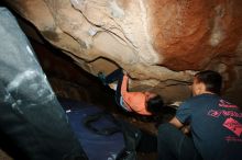 Bouldering in Hueco Tanks on 01/14/2019 with Blue Lizard Climbing and Yoga

Filename: SRM_20190114_1309040.jpg
Aperture: f/8.0
Shutter Speed: 1/250
Body: Canon EOS-1D Mark II
Lens: Canon EF 16-35mm f/2.8 L