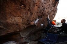 Bouldering in Hueco Tanks on 01/14/2019 with Blue Lizard Climbing and Yoga

Filename: SRM_20190114_1023130.jpg
Aperture: f/7.1
Shutter Speed: 1/160
Body: Canon EOS-1D Mark II
Lens: Canon EF 16-35mm f/2.8 L