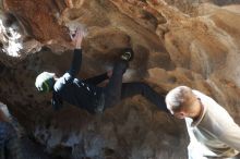 Bouldering in Hueco Tanks on 01/18/2019 with Blue Lizard Climbing and Yoga

Filename: SRM_20190118_1309530.jpg
Aperture: f/2.8
Shutter Speed: 1/250
Body: Canon EOS-1D Mark II
Lens: Canon EF 50mm f/1.8 II