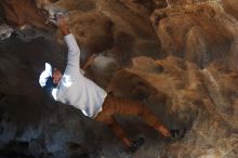 Bouldering in Hueco Tanks on 01/18/2019 with Blue Lizard Climbing and Yoga

Filename: SRM_20190118_1307450.jpg
Aperture: f/2.8
Shutter Speed: 1/200
Body: Canon EOS-1D Mark II
Lens: Canon EF 50mm f/1.8 II