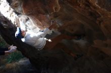 Bouldering in Hueco Tanks on 01/18/2019 with Blue Lizard Climbing and Yoga

Filename: SRM_20190118_1308050.jpg
Aperture: f/2.8
Shutter Speed: 1/400
Body: Canon EOS-1D Mark II
Lens: Canon EF 50mm f/1.8 II