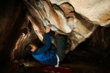 Bouldering in Hueco Tanks on 01/18/2019 with Blue Lizard Climbing and Yoga

Filename: SRM_20190118_1435520.jpg
Aperture: f/8.0
Shutter Speed: 1/250
Body: Canon EOS-1D Mark II
Lens: Canon EF 16-35mm f/2.8 L