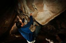 Bouldering in Hueco Tanks on 01/18/2019 with Blue Lizard Climbing and Yoga

Filename: SRM_20190118_1436250.jpg
Aperture: f/8.0
Shutter Speed: 1/250
Body: Canon EOS-1D Mark II
Lens: Canon EF 16-35mm f/2.8 L