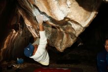 Bouldering in Hueco Tanks on 01/18/2019 with Blue Lizard Climbing and Yoga

Filename: SRM_20190118_1502260.jpg
Aperture: f/8.0
Shutter Speed: 1/250
Body: Canon EOS-1D Mark II
Lens: Canon EF 16-35mm f/2.8 L