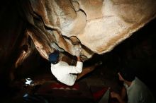 Bouldering in Hueco Tanks on 01/18/2019 with Blue Lizard Climbing and Yoga

Filename: SRM_20190118_1519000.jpg
Aperture: f/8.0
Shutter Speed: 1/250
Body: Canon EOS-1D Mark II
Lens: Canon EF 16-35mm f/2.8 L