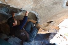 Bouldering in Hueco Tanks on 01/19/2019 with Blue Lizard Climbing and Yoga

Filename: SRM_20190119_1257560.jpg
Aperture: f/5.0
Shutter Speed: 1/250
Body: Canon EOS-1D Mark II
Lens: Canon EF 50mm f/1.8 II