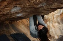 Bouldering in Hueco Tanks on 01/21/2019 with Blue Lizard Climbing and Yoga

Filename: SRM_20190121_1349150.jpg
Aperture: f/4.5
Shutter Speed: 1/250
Body: Canon EOS-1D Mark II
Lens: Canon EF 50mm f/1.8 II