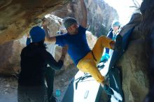 Bouldering in Hueco Tanks on 01/26/2019 with Blue Lizard Climbing and Yoga

Filename: SRM_20190126_1313190.jpg
Aperture: f/4.5
Shutter Speed: 1/400
Body: Canon EOS-1D Mark II
Lens: Canon EF 50mm f/1.8 II