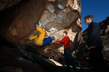 Bouldering in Hueco Tanks on 01/26/2019 with Blue Lizard Climbing and Yoga

Filename: SRM_20190126_1608410.jpg
Aperture: f/6.3
Shutter Speed: 1/250
Body: Canon EOS-1D Mark II
Lens: Canon EF 16-35mm f/2.8 L