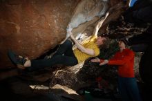 Bouldering in Hueco Tanks on 01/26/2019 with Blue Lizard Climbing and Yoga

Filename: SRM_20190126_1618250.jpg
Aperture: f/6.3
Shutter Speed: 1/250
Body: Canon EOS-1D Mark II
Lens: Canon EF 16-35mm f/2.8 L