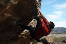 Bouldering in Hueco Tanks on 02/03/2019 with Blue Lizard Climbing and Yoga

Filename: SRM_20190203_1125000.jpg
Aperture: f/4.0
Shutter Speed: 1/800
Body: Canon EOS-1D Mark II
Lens: Canon EF 50mm f/1.8 II