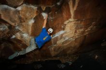 Bouldering in Hueco Tanks on 02/17/2019 with Blue Lizard Climbing and Yoga

Filename: SRM_20190217_1538230.jpg
Aperture: f/8.0
Shutter Speed: 1/250
Body: Canon EOS-1D Mark II
Lens: Canon EF 16-35mm f/2.8 L