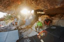 Bouldering in Hueco Tanks on 02/17/2019 with Blue Lizard Climbing and Yoga

Filename: SRM_20190217_1801130.jpg
Aperture: f/4.0
Shutter Speed: 1/250
Body: Canon EOS-1D Mark II
Lens: Canon EF 16-35mm f/2.8 L