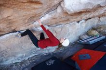 Bouldering in Hueco Tanks on 02/22/2019 with Blue Lizard Climbing and Yoga

Filename: SRM_20190222_1112130.jpg
Aperture: f/4.0
Shutter Speed: 1/250
Body: Canon EOS-1D Mark II
Lens: Canon EF 16-35mm f/2.8 L