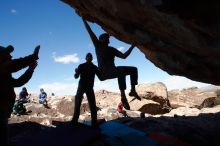 Bouldering in Hueco Tanks on 02/22/2019 with Blue Lizard Climbing and Yoga

Filename: SRM_20190222_1229190.jpg
Aperture: f/14.0
Shutter Speed: 1/250
Body: Canon EOS-1D Mark II
Lens: Canon EF 16-35mm f/2.8 L